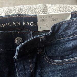American Eagle Outfitters Womens Deep Indigo Slim Straight Jeans